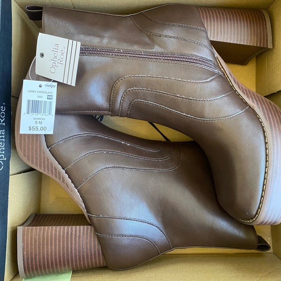 🆕 Ophelia Roe Laney Boots Chocolate Women’s Size 8M & 9M - Picture 9 of 12